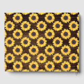 Sunflowers Mariage Livre d'or sur Wood Country (Verso)
