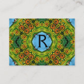 SUNFLOWERS MONOGRAM VISITEKAARTJE (Achterkant)