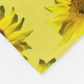 Sunflowers Motif Cust. Couverture polaire couleur (Coin)