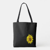 Sunflowers Motif Cust. SAC FOURRE-TOUT noir couleu (Dos)
