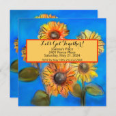 Sunflowers Original Art Invitation Décontractée  (Devant / Derrière)