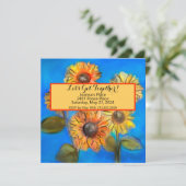 Sunflowers Original Art Invitation Décontractée  (Debout devant)