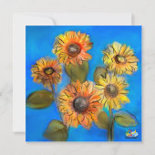 Sunflowers Original Art Invitation Décontractée  (Dos)