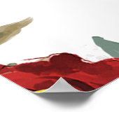 sunflowers red floral welcome sign poster (Coin)