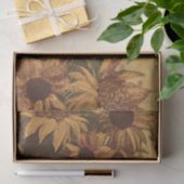 Sunflowers retro vintage backdrop tissuepapier (Geschenk)