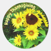 SUNFLOWERS RONDE STICKER (Voorkant)