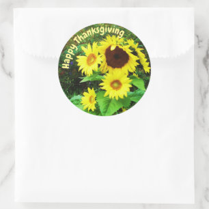 SUNFLOWERS RONDE STICKER