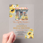 Sunflowers She's Off The Market Bridal Shower Acryl Uitnodigingen (Insitu (Draagbaar))