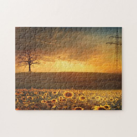 Sunflowers Sunset Puzzle cadeau (Horizontal)
