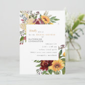 Sunflowers Toscan Meadows Invitation de la douche  (Debout devant)