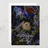 SUNFLOWERS-uitnodiging Menu (Voorkant / Achterkant)