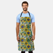 Sunflowers Ukrainian folk art motifs Apron Schort (Gedragen)