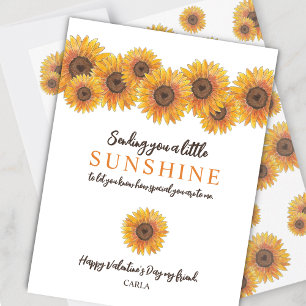 Sunflowers Valentine's Day Holiday Card Feestdagenkaart