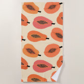 Sunfruit Slice Papaya Oranje tinten Strandlaken (Voorkant)