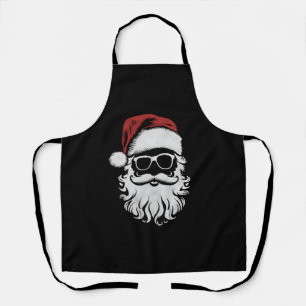Sunglasses met gezicht van kerstman inclusief hoed schort