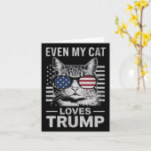 Sungles USA vlag Zelfs mijn kat houdt van Trump Kaart (Gele Bloem)