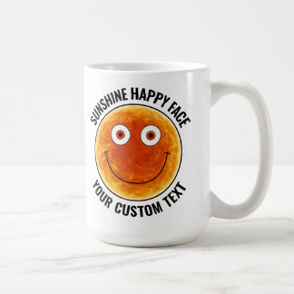 Sunhine Happy Face Personalized Custom Large Mug Koffiemok