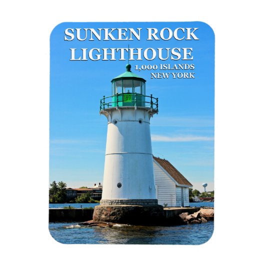 Sunken Rock Lighthouse, New York Flexi Magnet (Vertical)
