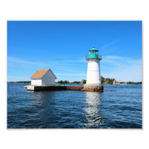 Sunken Rock Lighthouse, New York Photo Print Foto Afdruk