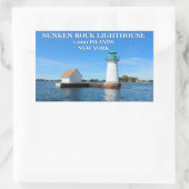 Sunken Rock Lighthouse, New York Rechthoekige Sticker (Tas)