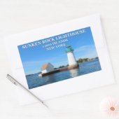 Sunken Rock Lighthouse, New York Rechthoekige Sticker (Envelop)