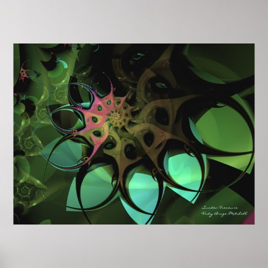 Sunken Treasure Fine Fractal Art Poster (Voorkant)