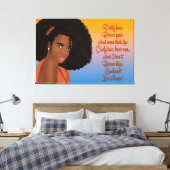 Sunkissed Beauty met gedicht Canvas Afdruk (Insitu (Slaapkamer))