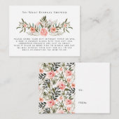 Sunkissed Floral | Geen wrap display douche invoeg Informatiekaartje (Voorkant / Achterkant)