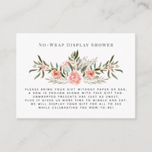 Sunkissed Floral Geen wrap display douche invoeg Informatiekaartje