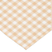 Sunkissed Pumpkin | Licht Sinaasappel Gingham Tafelkleed (Gekanteld)