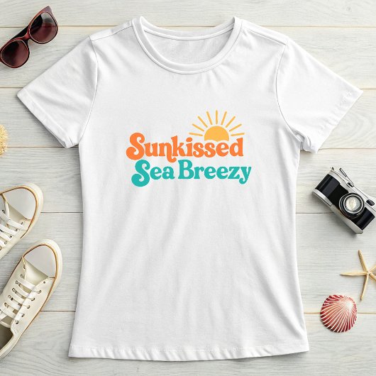 Sunkissed Sea Breezy; Retro Surf-Inspired Summer T-shirt