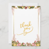 Sunlight & Greenery Wedding Invite Kaart (Achterkant)