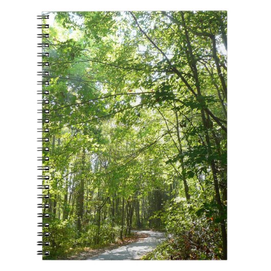 Sunlight on Wooded Path in Centennial Park Notitieboek (Voorkant)