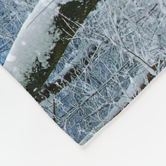 Sunlight Snow Winter Forest Name Fleece Blanket (Hoek)