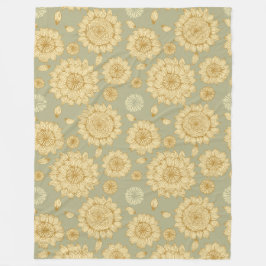 Sunlight Stillness II in gedempte olijf Fleece Deken