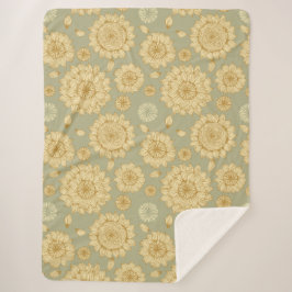 Sunlight Stillness II in gedempte olijf Sherpa Deken