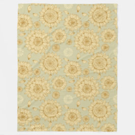 Sunlight Stillness II in Light Olive Fleece Deken