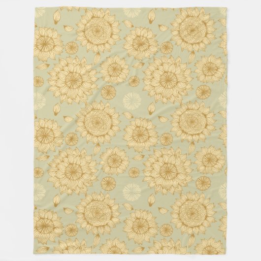 Sunlight Stillness II in Light Olive Fleece Deken (Voorkant)
