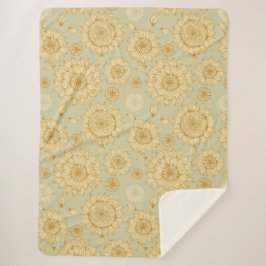 Sunlight Stillness II in Light Olive Sherpa Deken