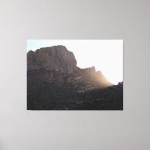 Sunlight Streaming over Casa Grande, BBNP, Texas Canvas Afdruk