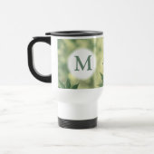 Sunlight Through Maple Leaves Natuur Monogram Reisbeker (Links)