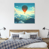 Sunlit Balloon Ride - Dreamlike Illustration Style Canvas Afdruk (Insitu (Slaapkamer))