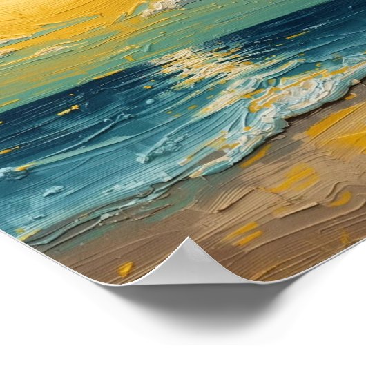 Sunlit Beach Vertical Poster – Vibrant Summer Wall (Hoek)