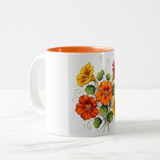Sunlit Blossoms Ceramic Mug  (Devant gauche)