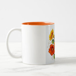 Sunlit Blossoms Ceramic Mug  Tweekleurige Koffiemok