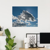 Sunlit Clouds Under Open Sky Poster (Thuiskantoor)