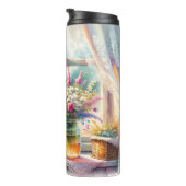 Sunlit Cottage Window Wildflowers Thermosbeker (Geroteerd rechts)