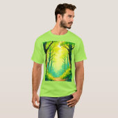 Sunlit Forest Path T-shirt (Voorkant volledig)