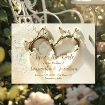 Sunlit Garden Heart Cotton Rag Wedding Motif