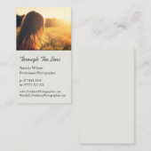 Sunlit Girl Portrait Pro Carte de visite de photog (Devant / Derrière)